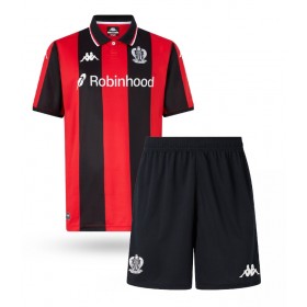 Dětské fotbalový komplet OGC Nice Domácí košile 2025-26 Krátkým Rukávem